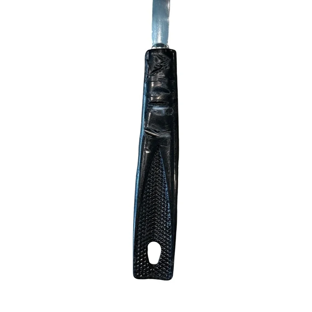 Vintage Ekco USA Slotted Turner Spatula Black Nylon Stainless Steel Handle 10